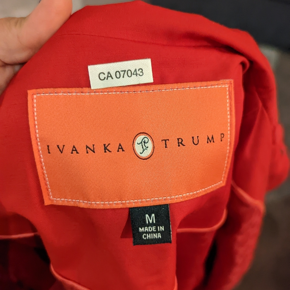Red trench coat